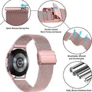 Issinlky Cinturino per Samsung Galaxy Watch 4, 20mm cinturino Acciaio Inossidabile Metallo per Galaxy Watch 7/FE/6/5/4 40mm 44mm/6 Classic/4 Classic/Watch 5 Pro/Watch 3 41mm/Active 2/Galaxy Watch 42mm