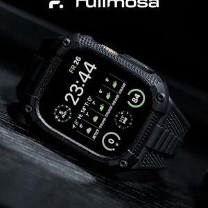 Fullmosa Cinturino per Apple Watch Ultra 49mm 45mm 44mm 41mm 40mm Cinturino Sportivo in Silicone con Custodia Protettiva, Cinturini di Ricambio Compatibile con Apple Watch Serie 9 8 7 6 5 4 3 2 1 SE
