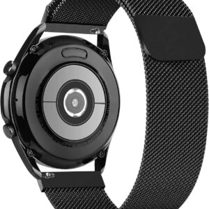 GBPOOT 20mm 22mm Cinturino Compatibile con Samsung Galaxy Watch 6/5/4/3/Active/Active 2/Watch 42mm/Gear S2/S3 Classic,Cinturino in Acciaio Inossidabile Metallo a Rete