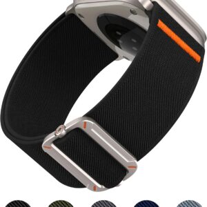 Higgs Nylon Cinturini Compatibile con Cinturino Apple Watch 44mm 46mm 45mm 42mm Ultra/Ultra 2 49mm Uomo, Cinturino Regolabile Nylon Elastico Sport Cinturino per iWatch Series 10 9 SE/2 8 7 6 5 4 3 2 1