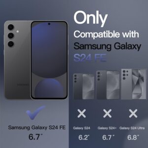 JETech Cover Magnetica per Samsung Galaxy S24 FE, Compatibile con MagSafe, Traslucida Opaco Retro Antiurto Cellulare Custodia (Nero)