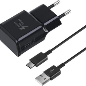 Mijun Caricatore USB Ricarica Rapida per Samsung Galaxy A13 A14 A20e A34 A51 A52 A53 A54 S8 S9 S10 S20 S21 Fe Plus Z Flip3, Z Fold2 5G Caricatore Cellulare, Caricabatteria con 1,5m Cavo USB Tipo C