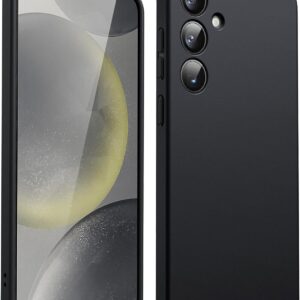 JETech Cover Slim per Samsung Galaxy S24 5G, Piena Protezione Lente Fotocamera, Morbido TPU Sottile Protettiva Cellulare Custodia con Finitura Opaca, Antiurto (Nero)