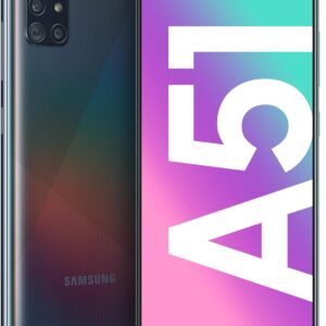 Samsung Galaxy A51 Smartphone, Display 6.5″ Super AMOLED, 4 Fotocamere Posteriori, 128 GB Espandibili, RAM 4 GB, Batteria 4000 mAh, 4G, Dual Sim, Android 10, Nero