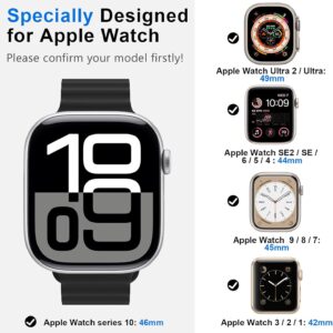 Astorgos Cinturino Ocean Compatibile con Apple Watch Ultra 2 49mm 45mm 44mm 42mm, Cinturino Sportivo di Ricambio in Silicone Morbido per iWatch Ultra SE Series 9 8 7 6 5 4 3 2 1