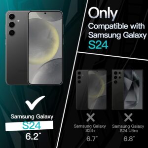 JETech Cover Slim per Samsung Galaxy S24 5G, Piena Protezione Lente Fotocamera, Morbido TPU Sottile Protettiva Cellulare Custodia con Finitura Opaca, Antiurto (Nero)