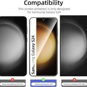 NEW’C 3 Pezzi, Vetro Temperato per Samsung Galaxy S24 5G, Pellicola Prottetiva Anti Graffio, Anti-Impronte, Durezza 9H, 0,33mm Ultra Trasparente, Ultra Resistente