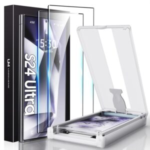 UniqueMe Pellicola Protettiva per Samsung Galaxy S24 Ultra, 2 Pezzi PET Pellicola, Auto Guarigione, HD Trasparente Schermo Protezione per Samsung S24 Ultra