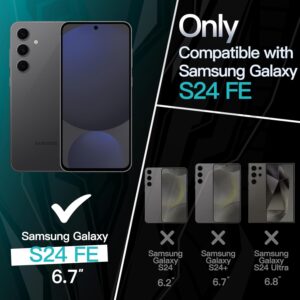 JETech Cover Slim per Samsung Galaxy S24 FE, Custodia per Telefono Sottile Antiurto in TPU Morbido Flessibile con Finitura Opaca (Nero)