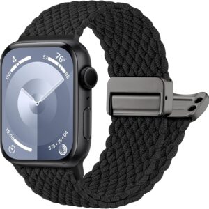 Oielai Cinturino Compatibile con Cinturino Apple Watch 41mm 40mm 38mm 42mm 44mm 45mm 46mm 49mm, Cinturino in Nylon Elastico con Chiusura Magnetica per iWatch SE Ultra Series 10 9 8 7 6 5 4 3 2 1