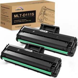 colorfly D111S Toner Sostituzione per Samsung MLT-D111S MLT-D111L, per Xpress SL M2026W M2070W M2020W M2020 M2022 M2022W M2026 M2070 M2070F M2070FW (Nero, 2-Pack)