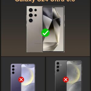 Vihibii Cover per Samsung Galaxy S24 Ultra con Porta Carte e Scorrevole per Fotocamera, TPU Robusto Resistente ai Graffi, Protezione di Livello Militare Custodia a Portafoglio per S24 Ultra, Nero