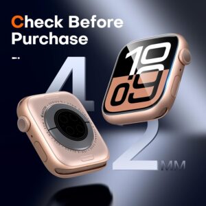 LϟK 8 Pezzi TPU Pellicola Protettiva per Apple Watch Series 10 42mm – Senza Bolle Trasparente HD Schermo Protettivo con Facile Kit D’Installazione