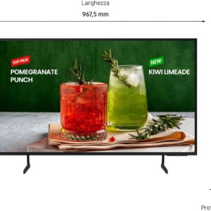 Samsung Business TV Serie BED-H da 43″, UHD 3840×2160 con Funzionalità HDR10+, Tizen, PurColor, Adaptive Sound, HDMI, USB, Bluetooth, WiFi, Accesso Remoto