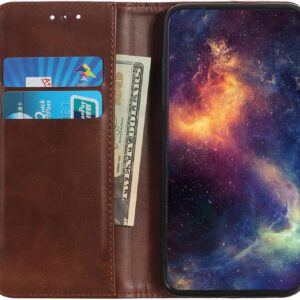 Custodia a Portafoglio per Samsung Galaxy S24 Ultra/S24 Plus/S24, Supporto per Carta Flip Folio, Custodia in Pelle Stile Business per Uomo e Donna (S24 Ultra, Marrone)