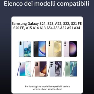 25W Caricabatterie rapido Con 2M Cavo USB Tipo C da per Samsung Galaxy S24/S23 /Ultra S23+/S23 /S22 /S21/S21 ultra 5g / S20 Ultra/ S20 / S10 /S9 / S8/ A71 / A52 /A51/ A32/ A31 USB C Caricatore