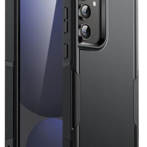 JETech Cover per Samsung Galaxy S24 FE, Impieghi Gravosi Doppio Strato Protezione, Robusta Resistente Antiurto Cellulare Custodia con Design Opaca (Nero)