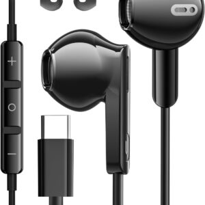 Auricolari USB C Hi-Fi Stereo per Samsung Galaxy S24 S23 Ultra Cuffie USB C In Ear con Microfono Cuffie Type C Cuffie con Filo USB C per iPhone 15 Pro Max Samsung S22 A33 A53 A54 5G Google Pixel 8 7