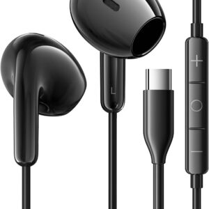 Cuffie USB C per Samsung Galaxy S24 S23 Ultra S22 A33 S25 A55 A54 5G Hi-Fi Stereo Auricolari Type C Cuffie con Filo USB C Auricolari USB C In-Ear con Microfono per iPhone 16 15 Pro Max Plus Pixel 8 7
