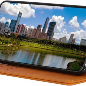 SCWZZWSY Custodia a portafoglio per Samsung Galaxy S24 Ultra/S24 Plus/S24, con supporto per carte di credito, unisex, stile business (S24 Ultra, marrone)