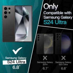 JETech Cover Slim per Samsung Galaxy S24 Ultra 5G, Piena Protezione Lente Fotocamera, Morbido TPU Sottile Protettiva Cellulare Custodia con Finitura Opaca, Antiurto (Nero)