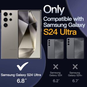 JETech Cover per Samsung Galaxy S24 Ultra 5G, Anti Ingiallimento Protezione Custodia con Antiurto, Anti-Graffio e Retro Rigida in PC (Trasparente)