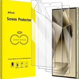 JETech Pellicola Protettiva per Samsung Galaxy S24 Ultra 5G 6,8 Pollici, Flessibile TPU Film, Compatibile ID Impronte Digitali, Installazione Facile, HD Chiaro, Pacco da 3