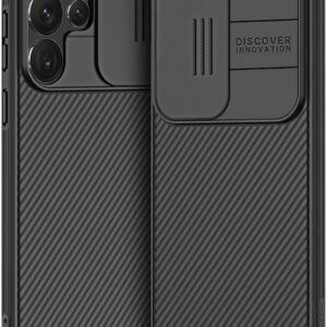 AROYI Cover Compatibile con Samsung S24 Ultra 5G, Cover S24 Ultra 5G Protezione Fotocamera Anti Graffio Hard PC Custodia per Samsung Galaxy S24 Ultra 5G (6.8″) – Nero