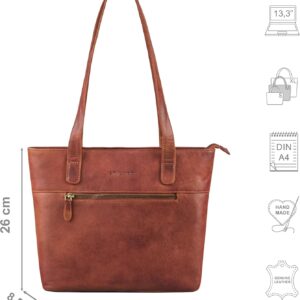 STILORD ‘Madison’ Vintage Borsa Shopper Donna Cuoio – Tote Bag Borsa a Tracolla Borsa da Lavoro Donna Borsa Shopping Bag PC 13,3 Pollici Macbook Elegante