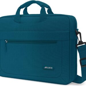 MOSISO Laptop Borsa a Spalla Compatibile con MacBook Air/PRO, 13-13,3 Pollici Notebook, Compatibile con MacBook PRO 14 M3 M2 M1 Chip PRO Max,Custodia con Regolabile profondità in Fondo,Deep Teal