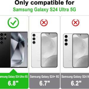 AROYI Cover Compatibile con Samsung S24 Ultra 5G, Cover S24 Ultra 5G Protezione Fotocamera Anti Graffio Hard PC Custodia per Samsung Galaxy S24 Ultra 5G (6.8″) – Nero