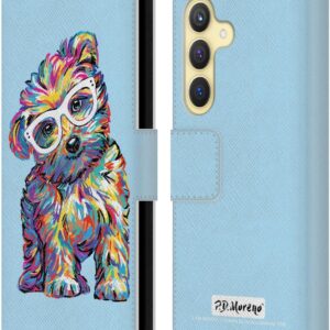 Head Case Designs Licenza Ufficiale P.D. Moreno Maltese Cani Custodia Cover in Pelle a Portagoglio Compatibile con Samsung Galaxy S24 5G
