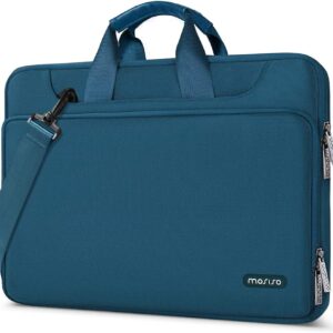 MOSISO 360 Protezione Laptop Spalla Borsa Compatibile con MacBook Air/Pro,13-13,3 pollici Notebook,Compatibile con MacBook Pro 14 A2779 M2 A2442 M1,Matching Colore Sleeve con Cintura,Verde Hunter