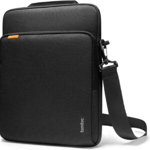 tomtoc 360° Borsa per Laptop per Nuovo 16 Pollici MacBook Pro M4/M3/M2/M1 Pro/Max (2024-2019) A3403 A3186 A2991 A2780 A2485 A2141, Borsa a tracolla per Laptop con Protezione Antiurto Premium, Nero