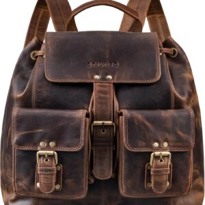 STILORD ‘Larissa’ Zaino Donna Vintage in Pelle Zainetto A4 per PC Tablet MacBook 13,3 pollici casual retrò in vera pelle