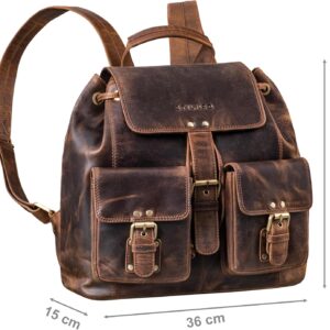 STILORD ‘Larissa’ Zaino Donna Vintage in Pelle Zainetto A4 per PC Tablet MacBook 13,3 pollici casual retrò in vera pelle