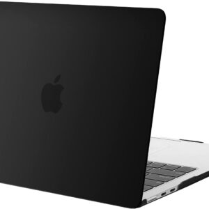 MOSISO Cover Compatibile con MacBook Air 13,6 Pollici M2 M3 A2681 A3113 2025 2024 2023 2022 Touch ID,Protettiva Rigida Case Compatibile con MacBook Air M2 M3 13 Pollici Custodia, Nero