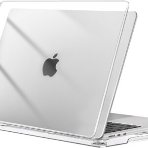 MOSISO Cover Compatibile con MacBook Air 13,6 Pollici M2 M3 A2681 A3113 2025 2024 2023 2022 Touch ID,Protettiva Rigida Case Compatibile con MacBook Air M2 M3 13 Pollici Custodia, Chiaro Cristallo