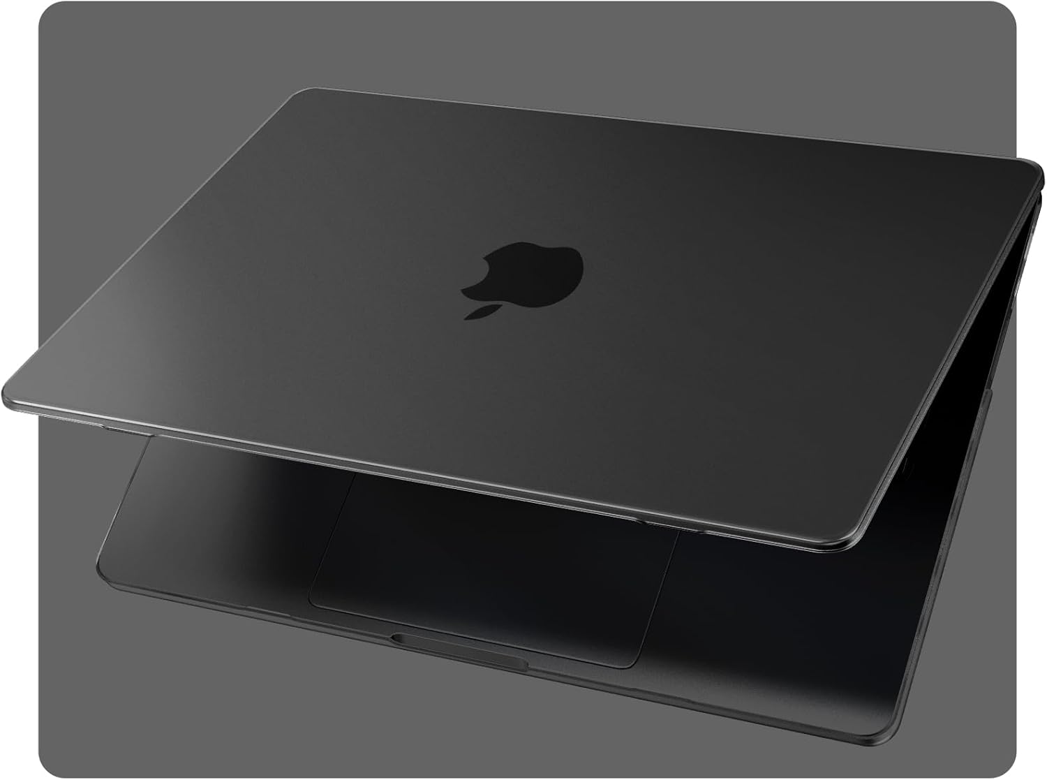 EooCoo Cover Ultra Sottile compatibile con MacBook Pro 16 Pollici M4 M3 M2 M1 Pro Max 2024 2023 2021, A3186 A3403 A2991 A2780 A2485, Custodia Rigido per Mac Laptop - Nero Siderale Opaco