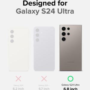 Ringke Onyx Compatibile con Cover Samsung S24 Ultra, Custodia Calza Perfettamente Antiscivolo Anti-Impronte Graffio Resistente Disegnato per Cover Samsung Galaxy S24 Ultra – Dark Green