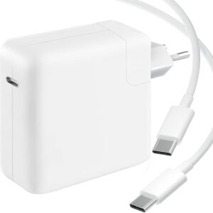 Caricatore USB C da 67W,Adatto per MacBook Air 13/15 Pollici, MacBook Pro 14/13/12 Pollici 2022-2018, Adattatore di Alimentazione Tipo C Compatibile con Lenovo,HP,ASUS,Huawei,Samsung,Cavo USB C a C 2M