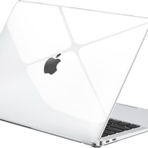 EooCoo Cover Ultra Sottile e Trasparente compatibile con MacBook Air 13 M1 A2337 A2179 A1932 con Touch ID, Plastica Rigide Protection Custodia Case per Mac Air 13,3 Pollici – Incolore Cristallo