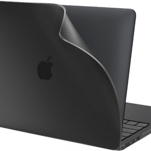 BlueSwan PP Cover compatibile con MacBook Pro 13 Pollici M2 M1 2022-2017, A2338 A2251 A2289 A2159 A1989 A1708 A1706, Custodia Si Adatta Meglio al Corpo, Durevole Protettivo AntiGraffio – Opaco Nero