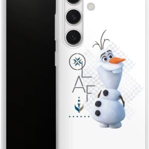 DeinDesign Custodia sottilissima Compatibile con Samsung Galaxy S24 Custodia per Cellulare di Silicone Trasparente Cover Semplice Frozen 2 Frozen Olaf Disney