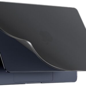 BlueSwan PP Cover compatibile con MacBook Air 13,6 M2 M3 2022 2024 (A2681 A3113) con 13,6 Pollici Display, Custodia Si Adatta Meglio al Corpo, Durevole Protettivo Antigraffio Traslucido – Opaco Nero