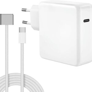 Caricatore Mac Book Air Pro, 96W alimentatori per USB-C su T-Tip, per MacBook Pro 14 pollici, MacBook Air 15 13 pollici, M1 M2 M3 M4, 2021 2022 2023 2024, A2166 A2363