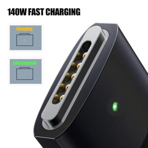 HOkina Cavo USB-C a MagSafe 3 da 140W, Ricarica Rapida Compatibile con MacBook Air, MacBook Pro 14/16 pollici, Cavo di Alimentazione Sicuro e Veloce