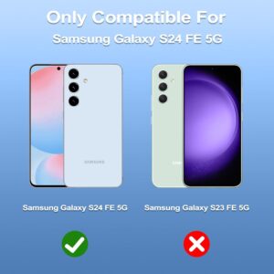 Kokio Cover per Samsung Galaxy S24 FE 5G + 2 Pellicola Vetro Temperato, Silicone Trasparente Custodia Cellulare,Ultra-Sottile Protezione Custodia per Samsung S24 FE 5G