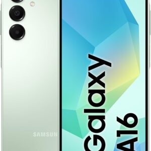Samsung Galaxy A16 Smartphone Android 14, Display Super AMOLED 6.7″ FHD+, 4GB RAM, 128GB, Batteria 5.000 mAh, Resistenza IP54, memoria espandibile fino a 1.5TB, Light Green [Versione Italiana]