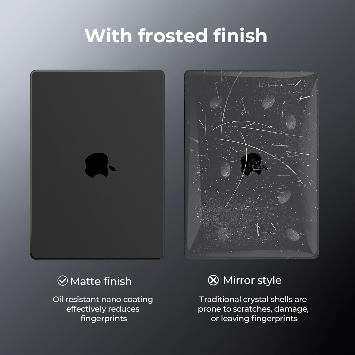 EooCoo Cover Ultra Sottile compatibile con MacBook Pro 16 Pollici M4 M3 M2 M1 Pro Max 2024 2023 2021, A3186 A3403 A2991 A2780 A2485, Custodia Rigido per Mac Laptop - Nero Siderale Opaco - immagine 5